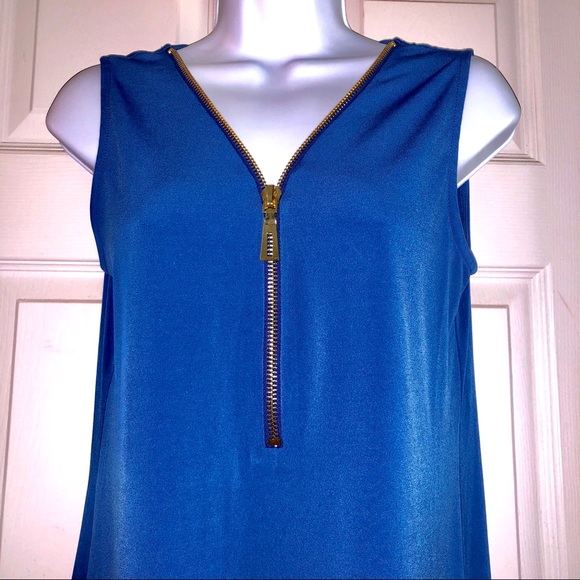 Carmen Marc Valvo Cobalt Blue Tank Top - Picture 3 of 8